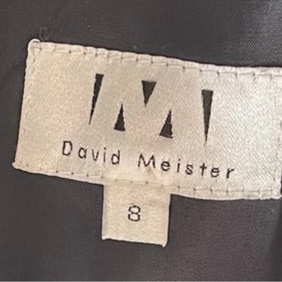 David Meister Dress Black Sleeveless Sheath Contrast Stitch Minimalist Size 8 - Picture 4 of 8